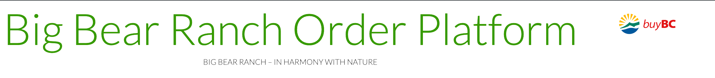 Big Bear Ranch Order Platform